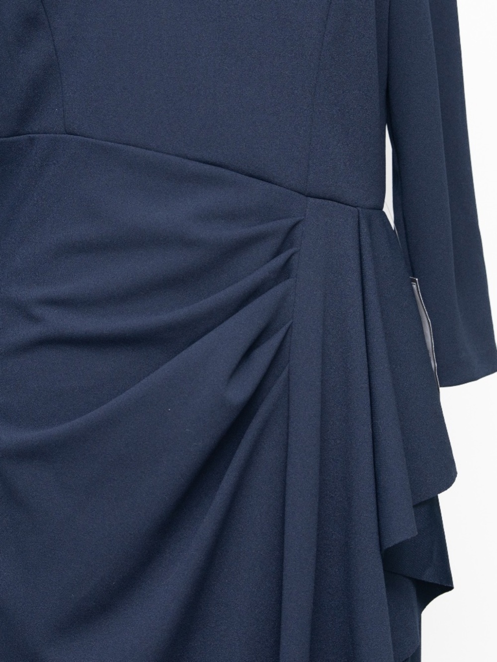 XSCAPE - Asymmetric Neck Ruched Side Drape Gown with Slit‎ - Picture 8 of 13